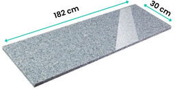 Parapet granitowy szary polerowany G603 182x30x2 cm
