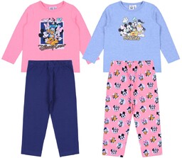 2x niebiesko-różowa piżama Mickey Disney 4-5lat 110 cm