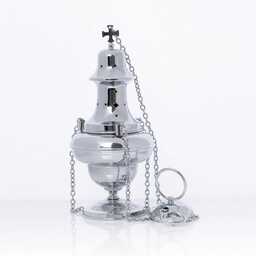 Trybularz mosiężny chromowany 28 cm