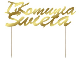 Topper na tort IHS I Komunia Święta -