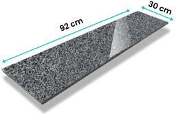 Parapet granitowy grafitowy polerowana G654 NEW 92x30x2 cm