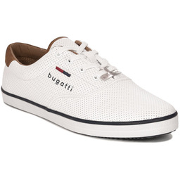 Bugatti Półbuty męskie ażurowe białe-44