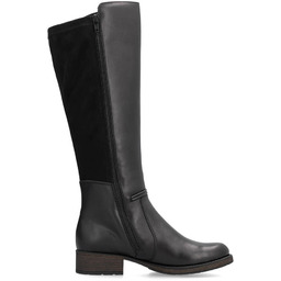 Skórzane kozaki damskie oficerki ocieplane czarne Rieker Z9564-00