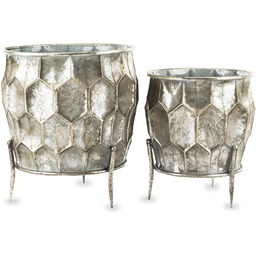 Donica osłonka doniczka doniczki metalowa kpl. 2 szt