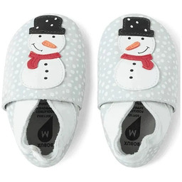 Skórzane Kapcie Bałwanek Bobux Soft Sole Dottie White