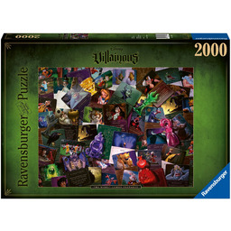Ravensburger, Puzzle Disney Villainous 2000 Disney czarne charaktery