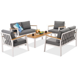 Zestaw aluminiowy Zakintos Coffee 6 biały Garden Point
