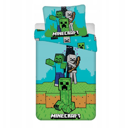 Bawełniana Pościel Minecraft 140x200 cm z Potworami Mobs