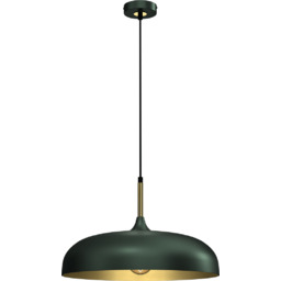 Milagro Wisząca lampa industrialna Lincoln retro zielona złota