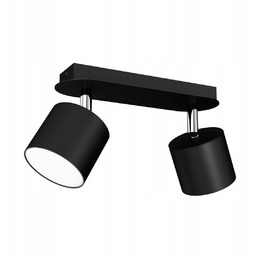 Lampa Wisząca Spot Czarny Tuby 2xGX53 24cm Lampa