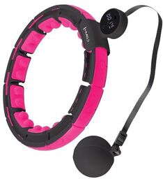 HHM16 HULA HOP BLACK/PINK Z MAGNESAMI I OBCIĄŻNIKIEM