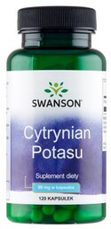 SWANSON Cytrynian Potasu, 120 kapsułek