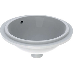 GEBERIT 500.744.01.2 Umywalka podblatowa VariForm, okrągła: Przelew=Widoczny, Biały