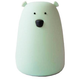 Rabbit & Friends Lampka silikonowa L Miś (miętowy)