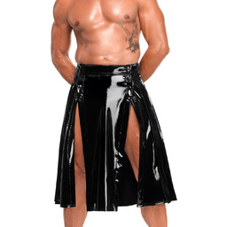Noir Handmade H091 Empire PVC Skirt Black