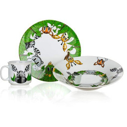 KOMPLET DLA DZIECI NA PREZENT obiadowy śniadaniowy ceramika