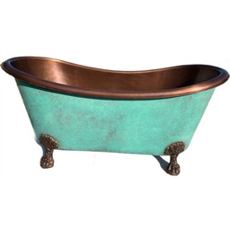 Wanna miedziana zielona patyna 150x70x70 cm