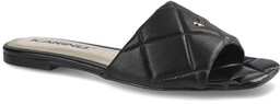 Czarne Klapki Karino Damskie Stylowe Buty