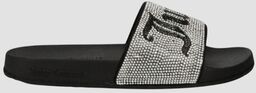 JUICY COUTURE Czarne klapki Donna Diamante Slider, Rozmiar