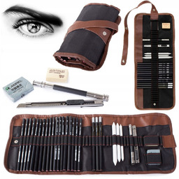 Profesjonalny zestaw do szkicowania i rysowania + etui,