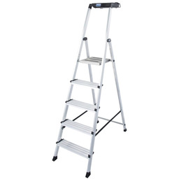 Aluminiowa drabina domowa KRAUSE Secury 5-stopniowa OUTLET
