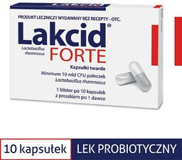 Lakcid Forte - 10 kapsułek - lek probiotyczny