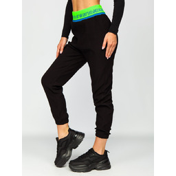 Czarne spodnie dresowe damskie Denley H1007A