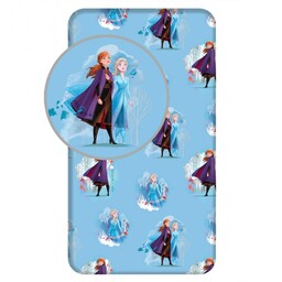 Jerry Fabrics Prześcieradło bawełniane z gumką 90x200 Frozen