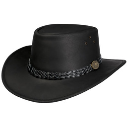 Kapelusz Skórzany Wallaroo by Scippis, czarny, cm