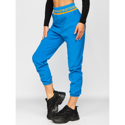 Niebieskie spodnie dresowe damskie Denley H1007A