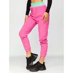 Różowe spodnie dresowe damskie Denley H1007A