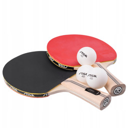 Stiga Zestaw Rakietek Ping Pong Paletki 2 sztuki+3