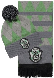 Czapka Zimowa + Szalik Harry Potter - Slytherin