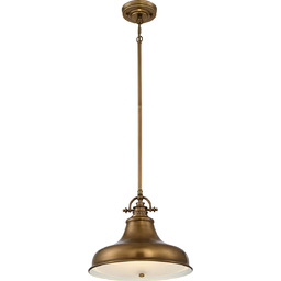 Quoizel Retro lampa wisząca QZ-EMERY-P-S-WS do kuchni mosiądz