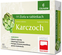Zioła w Tabletkach Karczoch, 60 tabletek powlekanych