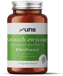 UNS Karczoch Zwyczajny 5% Cynaryny Ekstrakt 15:1 60vegcaps