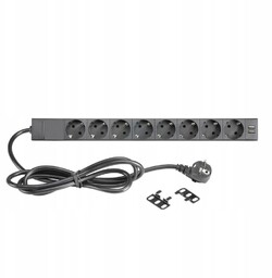 Adam Hall 87471 Usb 8 gniazdkowa listwa19’’