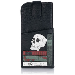 Czarny skórzany futerał na okulary Yoshi Literatura Klasyczna