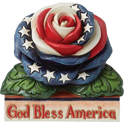 Enesco Jim Shore Patriotyczna Róża Mini Figurka, 7,2