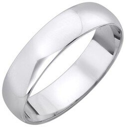 Obrączka klasyczna z białego złota szer 4 mm