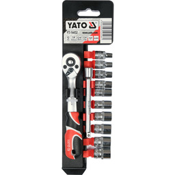 Yato KOMPLET NASADEK Z AKCESORIAMI 1/4", 12CZ