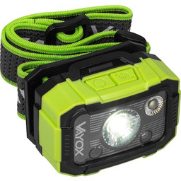 Vayox Latarka czołowa, czołówka VA0415 akumulatorowa 500lm, zielona