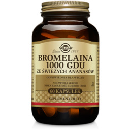 SOLGAR Bromelaina 1000 GDU, 60 kapsułek