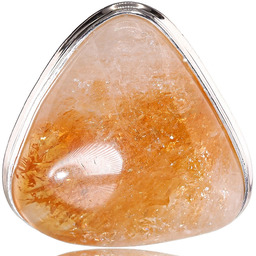 Naturalny Cytryn Pierścionek Srebro R10-26 Unikat