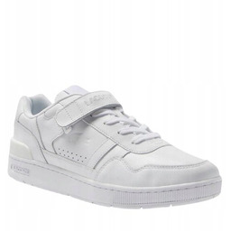 Lacoste Męskie Buty Sportowe Ze Skórą Białe Niskie