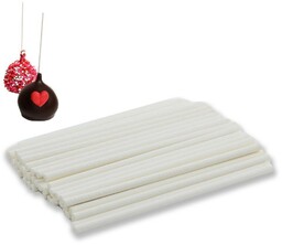 Patyczki do lizaków i cake pops papierowe białe