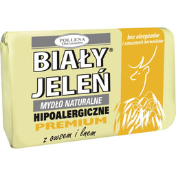 BIAŁY JELEŃ_Hipoalergiczny Premium mydło naturalne Owies & Len