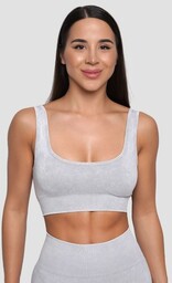 GymBeam Bezszwowy biustonosz sportowy Lift Grey