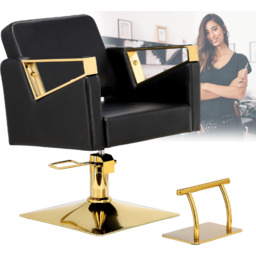 Fotel fryzjerski Tomas Gold hydrauliczny obrotowy do salonu