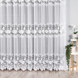 Markizeta Firanka żakardowa ze wzorem pasowym, wysokość 250cm,